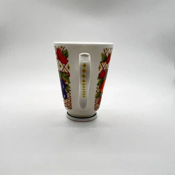 Evesham -Roy Kirkham Colorful Fruits Footed Cup - Fine Bone China - England - Picture 2 of 8